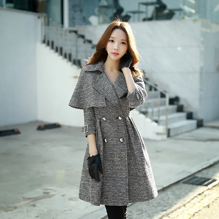 Original 2016 Brand Jacket Women Lolita Style Autumn Winter Gray Plus ...