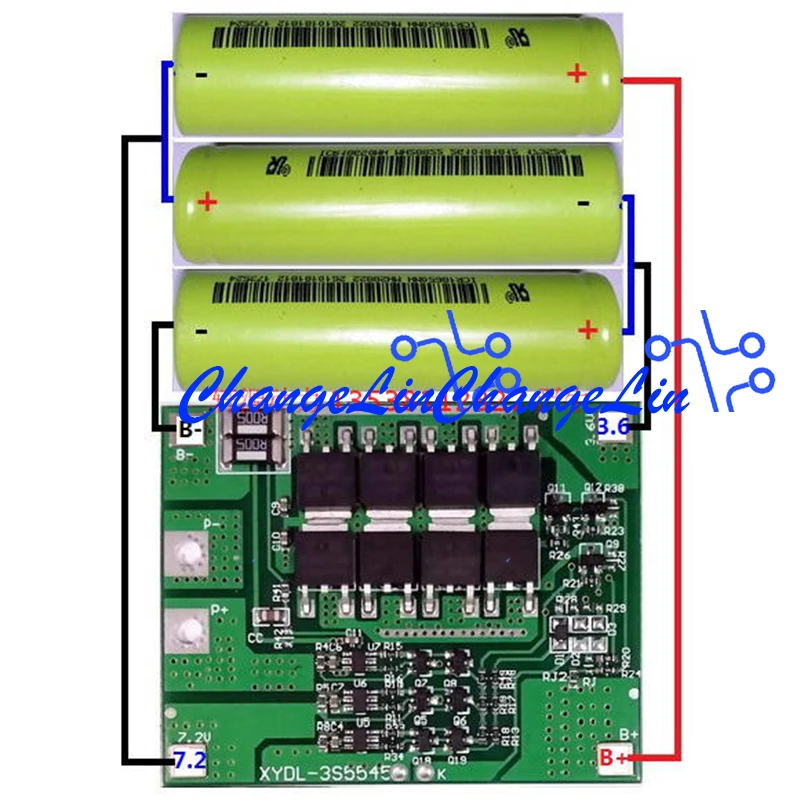 

3S 12V Continuous 20A 60A Li-ion Lipo ion Lithium Battery Protection Board BMS Cell Module Pack for Sprayers Lights High Current