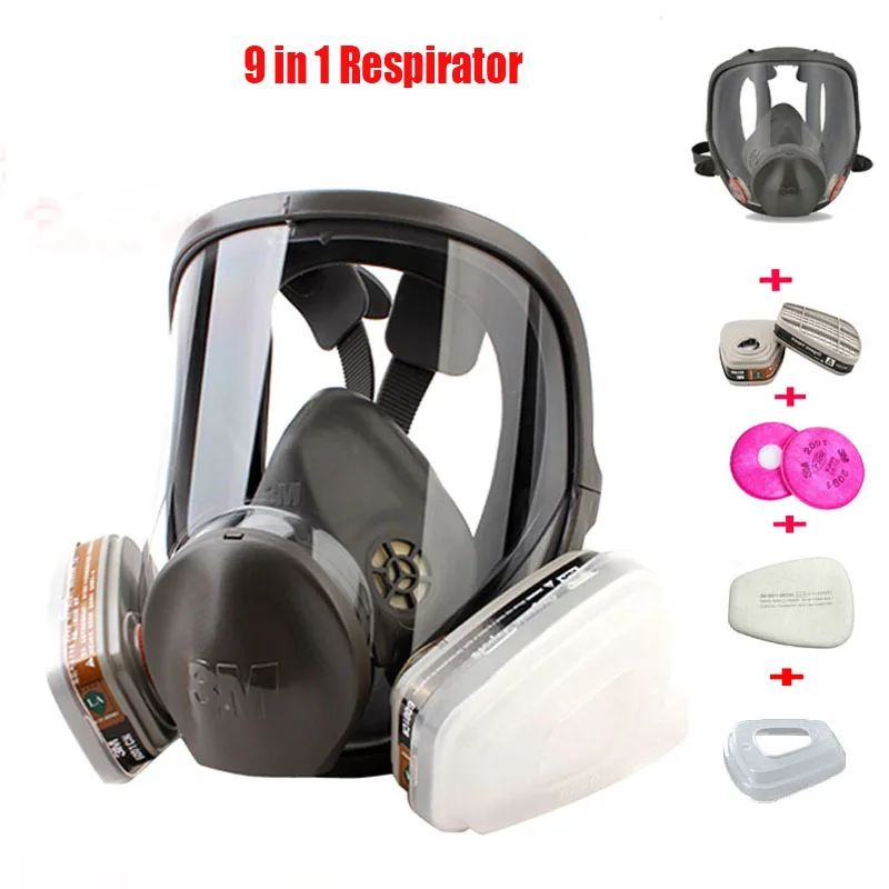 

Original 3M 6800 Painting Spraying Respirator Gas Mask Industry Chemcial Full Face Gas Mask Facepiece Safety Respirator Medium