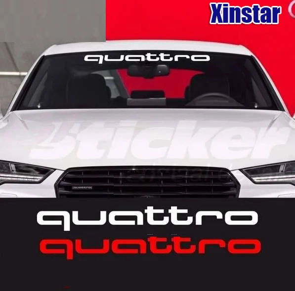 AUDI QUATTRO door handles Vinyl Decal sticker Sport Racing emblem RED
