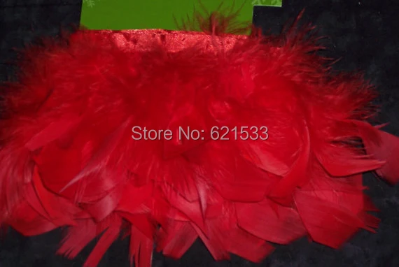 

Chandelle Feather fringe of red color 10 yards trim,costume feather trim 8-10cm height,freeshipping