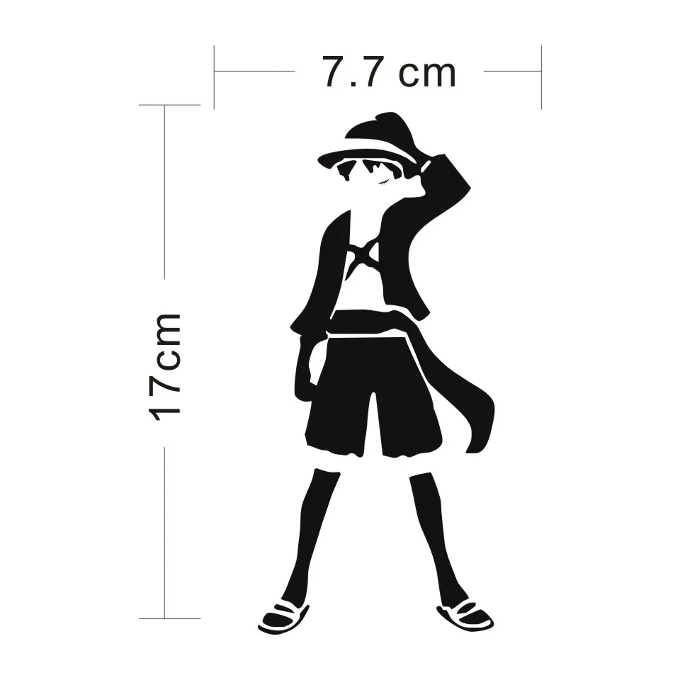 Cunymagos One Piece Luffy Anime Stickers Decor Vinyl Decals Car Styling Fashion Auto Motorcycle Car Decoration Sticker 7 (2)
