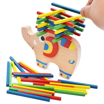 

YARD New Design Elephant Balance Beam Games Kids Toys Educational Puzzle Wood Toys