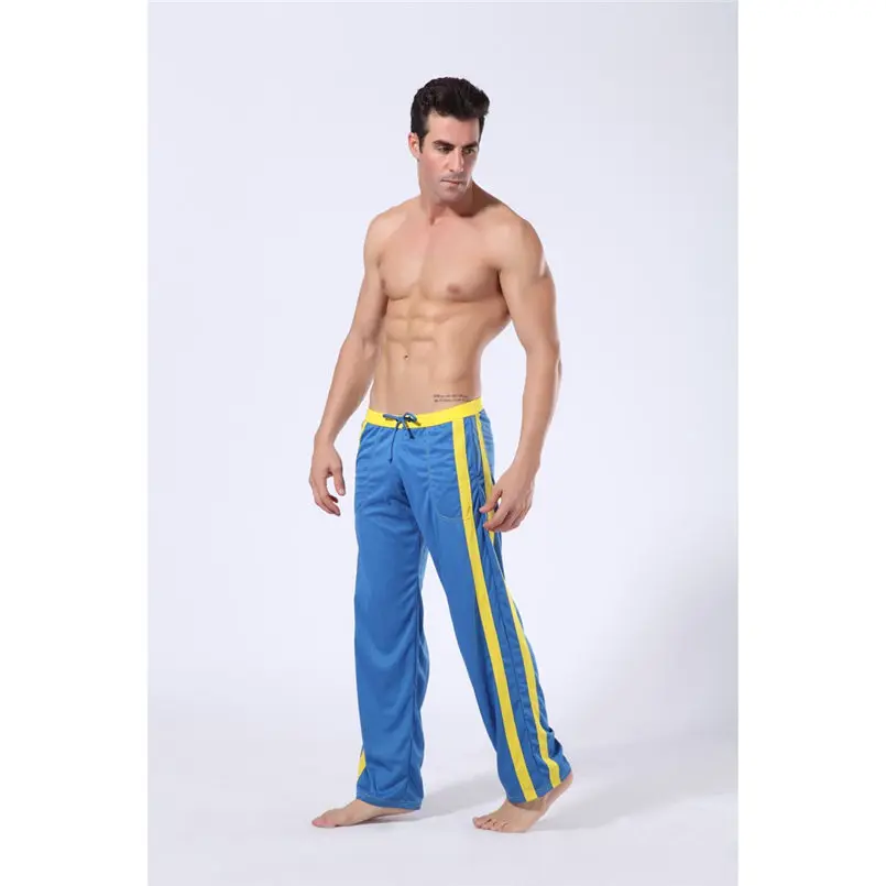 New Men Summer Fashion Striped Straps Breathable Fashion Sports Pants Casual Sweatpants Leisure Casual Men Long Pants #4R06 (8)