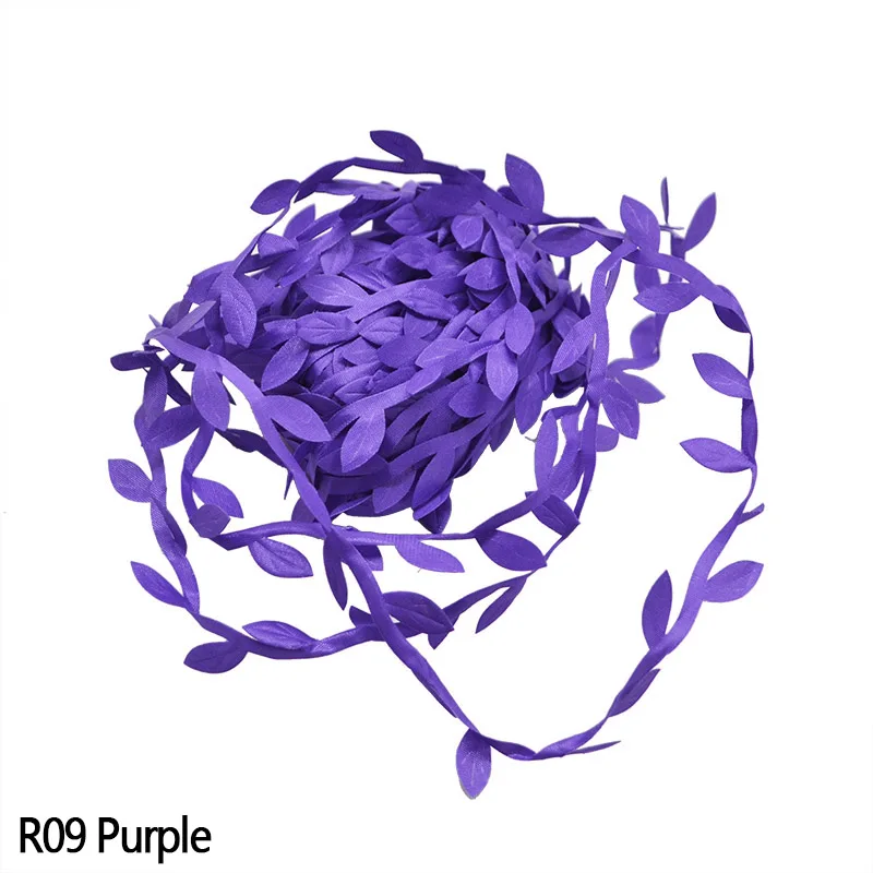 10 м искусственные цветы лоза шелковые зеленые листья гирлянда для свадьбы Декор Аксессуары Поддельные Лиственные растения DIY ремесло венок подарки - Цвет: purple
