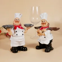 Специальное предложение Резина шеф-повара стеклянная рамка украшение стекло держатель для красного вина два декор для ресторана