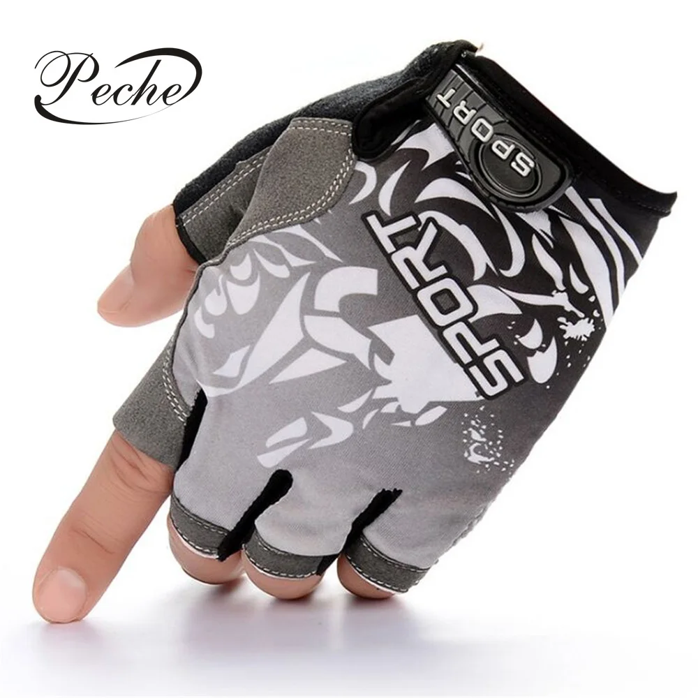 

Peche 1 Pair Fishing Glove Anti-Slip Half Finger Durable Riding Sport Outdoor Fitness Thin Breathable Fishing Tackle Tools