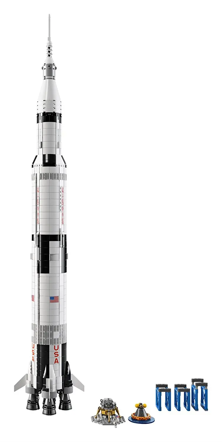 

Lepin 37003 Creative Series The Apollo Saturn V Launch Vehicle Set Children Building Blocks Bricks Educational Toy 21309