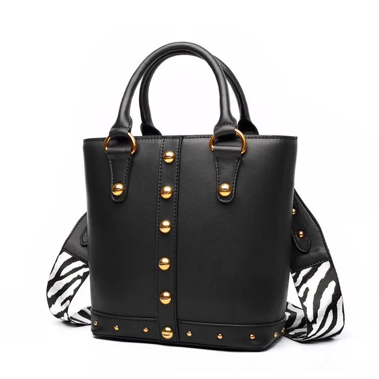Hot sale retro fashion famous designer women leather handbags new bucket type magnetic buckle Genuine Leather women bag