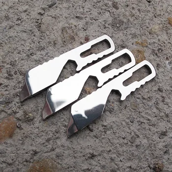 

1PC Portable Stainless Steel Opener Keychain Key Ring Pendant Mini Blunt Knife EDC Outdoor Camping EDC Multifunction Tool