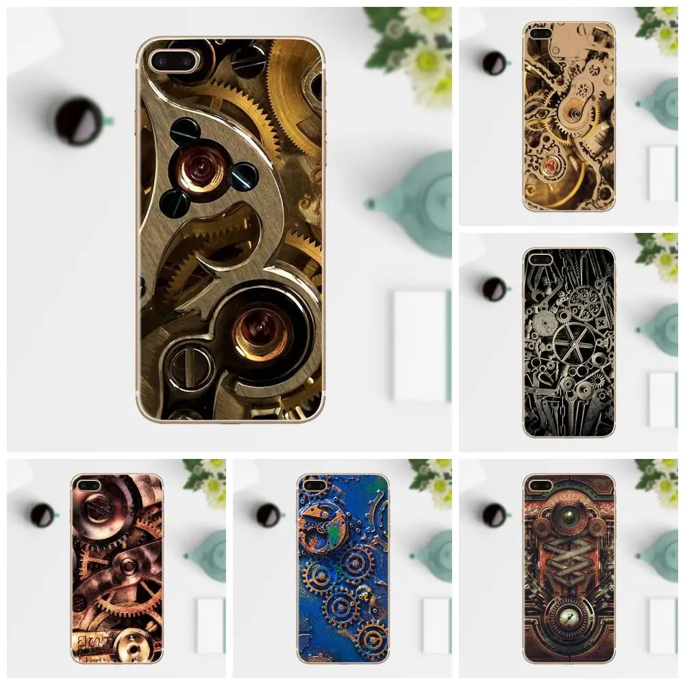 

Bixedx Steampunk Soft TPU Skin Painting For Galaxy Alpha Core Prime Note 4 5 8 S3 S4 S5 S6 S7 S8 S9 mini edge Plus