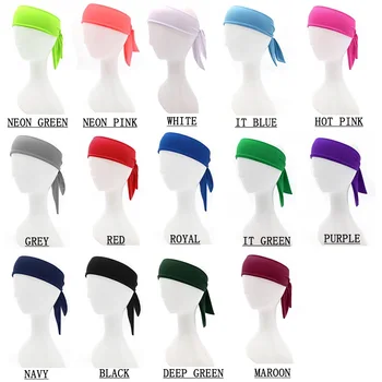 

2019 Cotton Tie Back Headbands Stretch Sports Sweatbands Hair Band Moisture Wicking Workout Bandanas Running Men Women Bands
