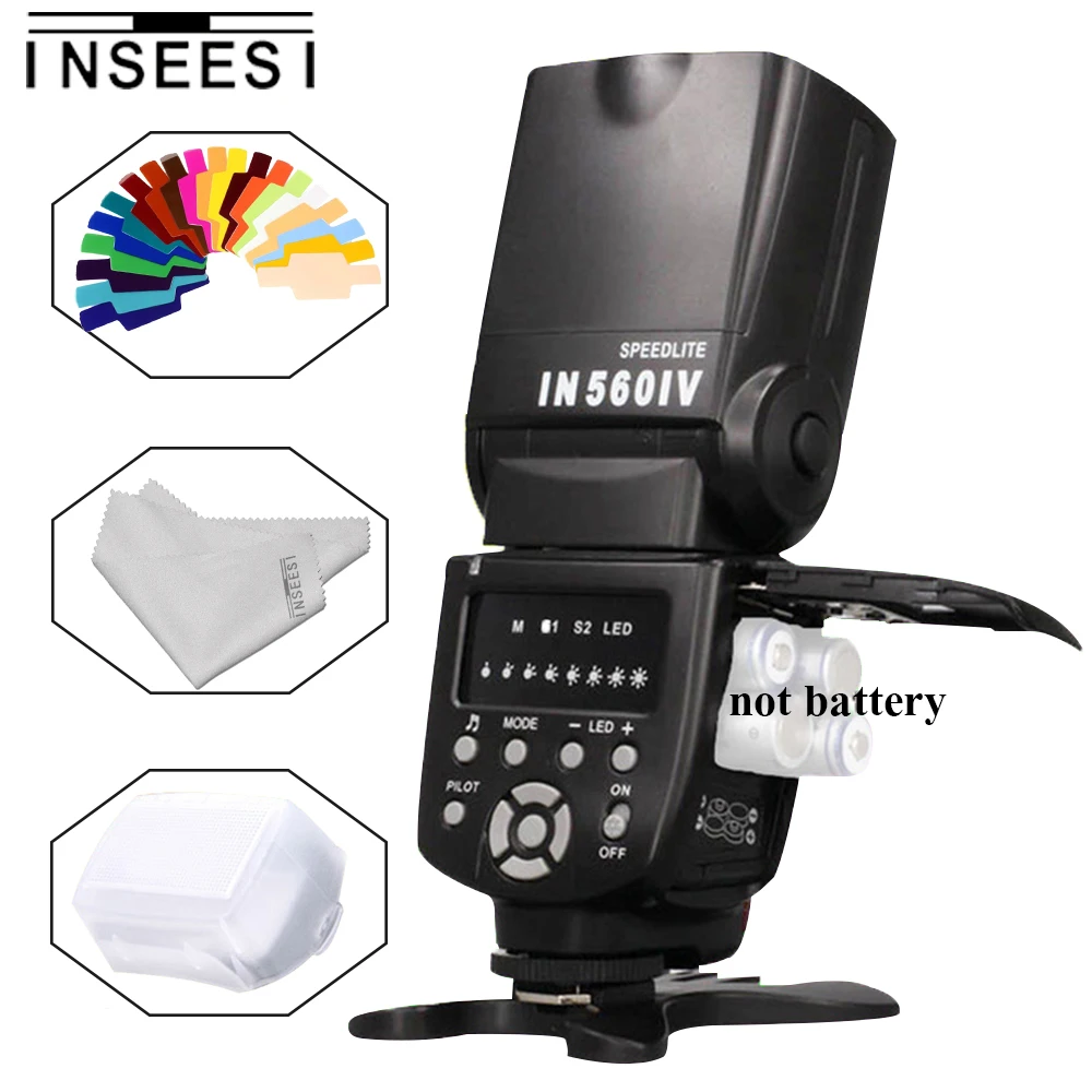 

INSEESI IN560IV IN-560IV Light Wireless Flash Speedlite For Nikon DSLR Cameras VS Viltrox JY-680A YN560 III YN560 IV TR-950