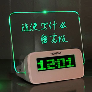 Многофункциональный электронные часы будильник успокоить световой usb фонарик