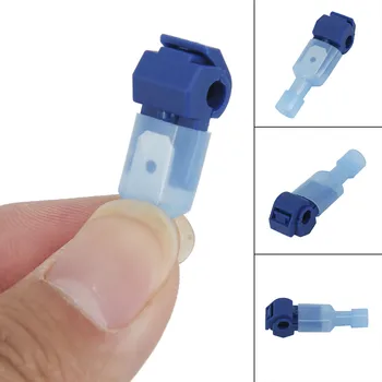 

50x Quick Splice Wire Connector Electrical Crimp Terminals Cable Snap Kit Access