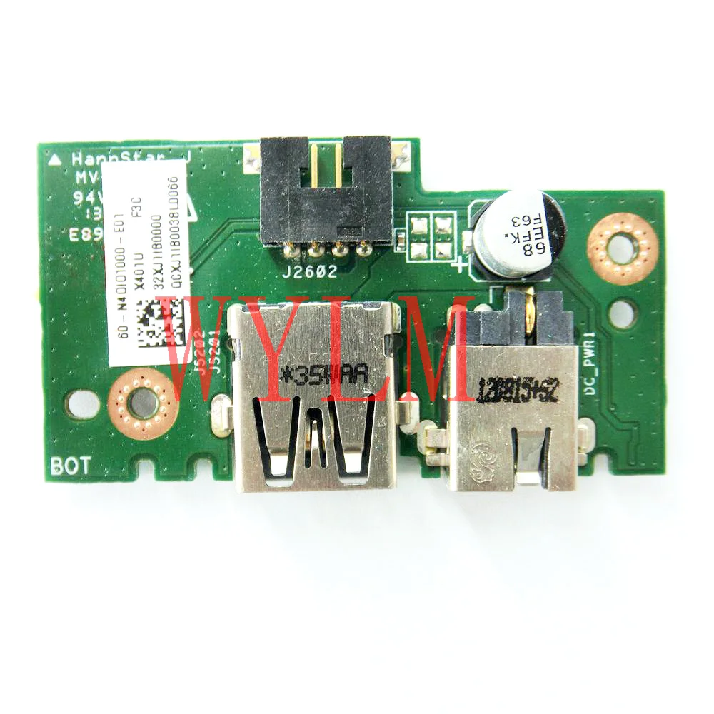 

free shipping X401U-M3 IO BOARD DC POWER JACK USB IN BOARD For ASUS X501U X301U X401U machine dedicated power board USB board