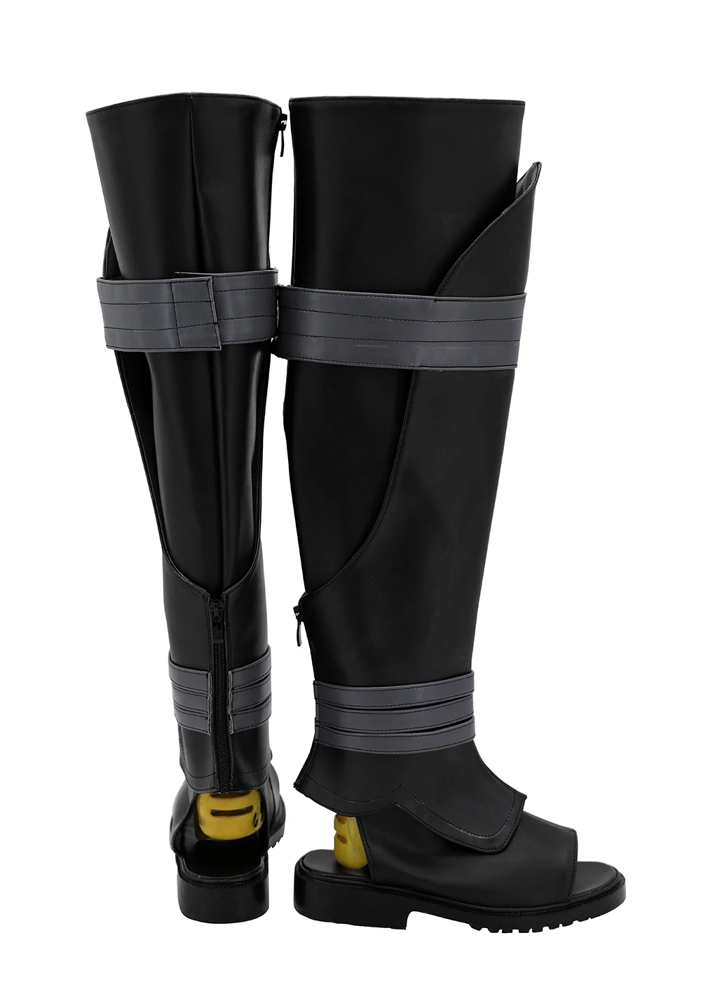 Fate Grand Order Saber Okita Souji Cosplay Boots Black Shoes Custom Made Any Size (3)