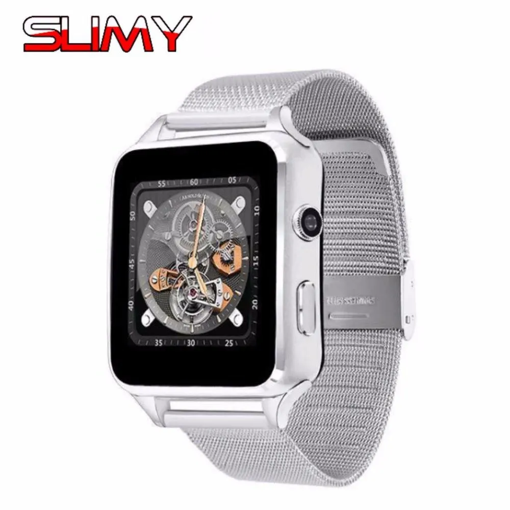 

Slimy X6 S7 Bluetooth Smart Watch Metal Strap Camera Clocks Hours Support 2G SIM TF Reloj Inteligente Wristwatch For Android IOS