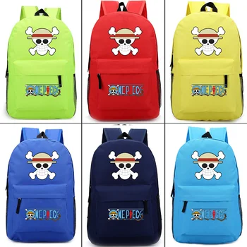 

Anime One Piece Luffy Backpack Canvas Travel bag Boys and Girls Student School bag Fashion Packsack Zipper Rucksack laptop bag
