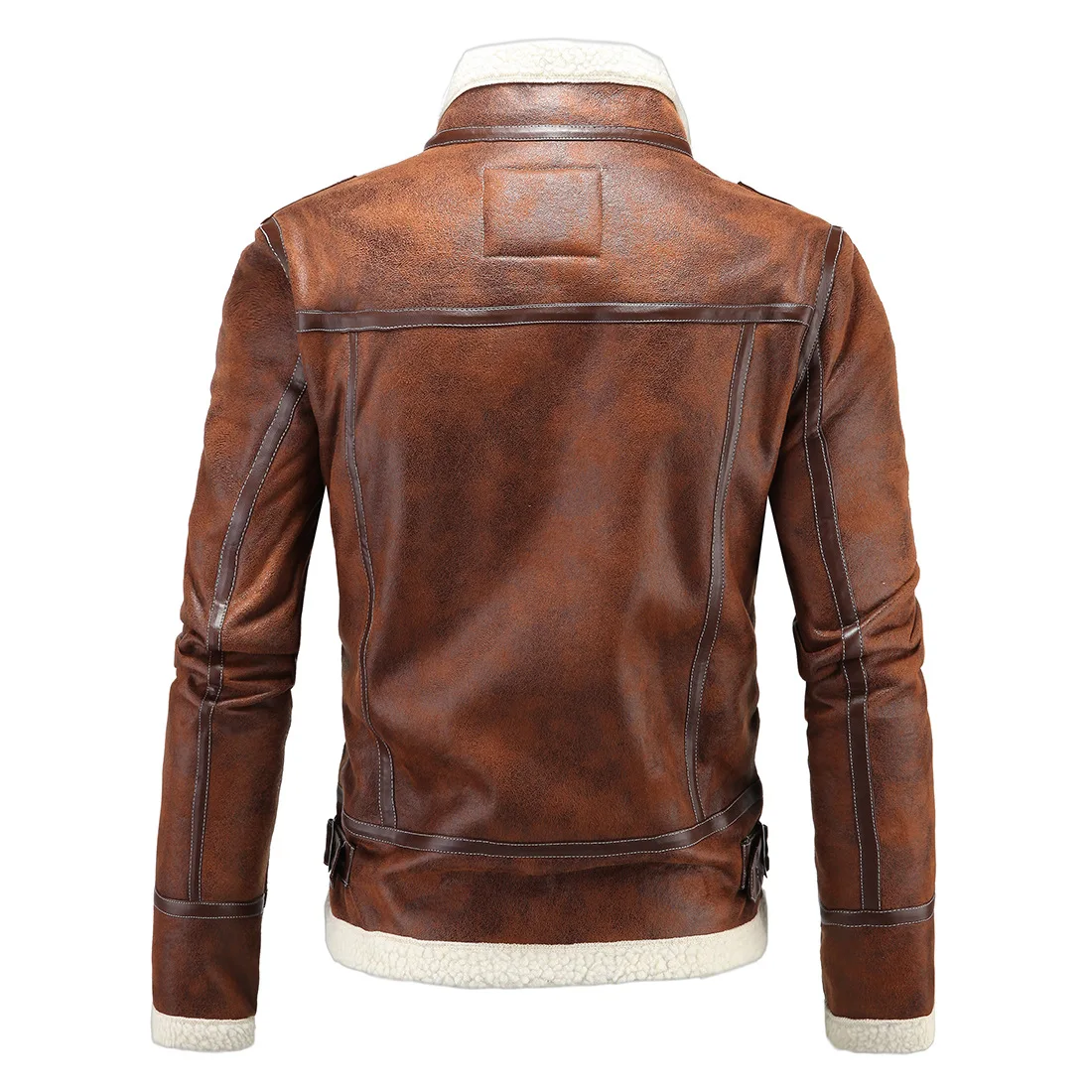 Cosplay Resident Evil with the Same Coat PU Leather Jacket Long-sleeve Winter Outerwear Coats Men Brown Faux Leather Coat Cosplay Resident Evil with the Same Coat PU Leather Jacket Long-sleeve Winter Outerwear Coats Men Brown Faux Leather Coat