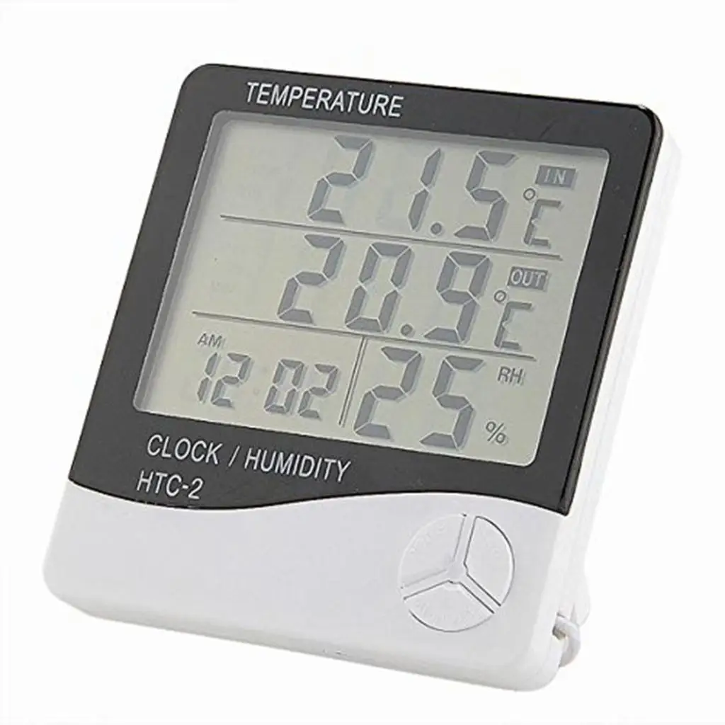 

2016 New Real Timber High Quality Multifunction Digital Thermometer Hygrometer Alarm Clock Lcd Dual Temperature Indoor & Outdoor