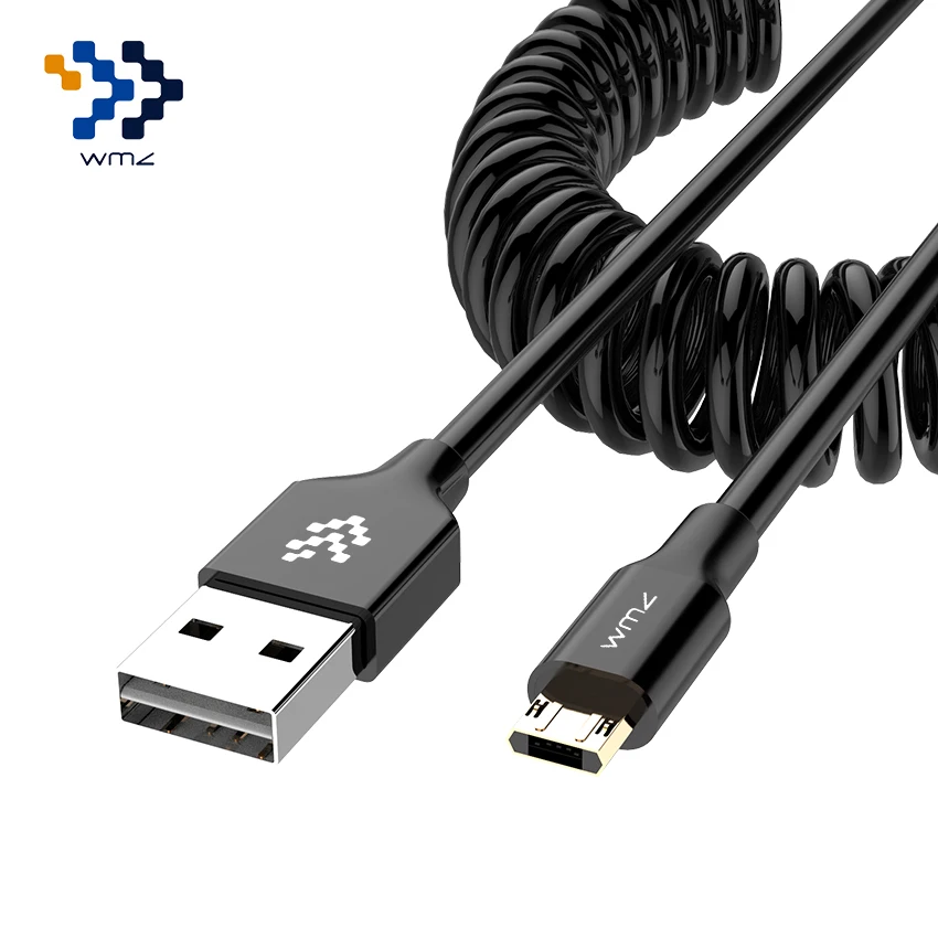 

WMZ Reversible Micro USB Flexible Elastic Stretch Cable Micro Cables 1.5M Charging Cables For Samsung Galaxy S7 Xiaomi Redmi 4