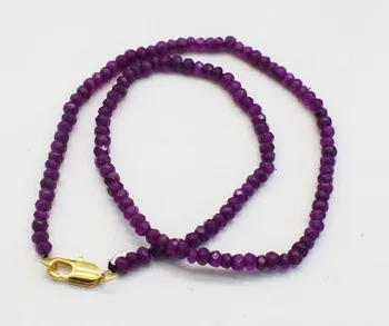 

wow! deep purple jadefaceted roundel 4*2mm chocker necklace 16inch wholesale beads FPPJ