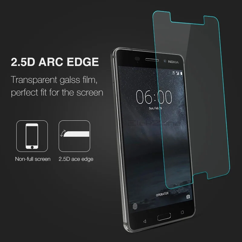 HD Screen Protector For Nokia 6 Tempered Glass Transparent Front Film For Nokia 6 Screen Protective Explosion proof Glass Film (1)