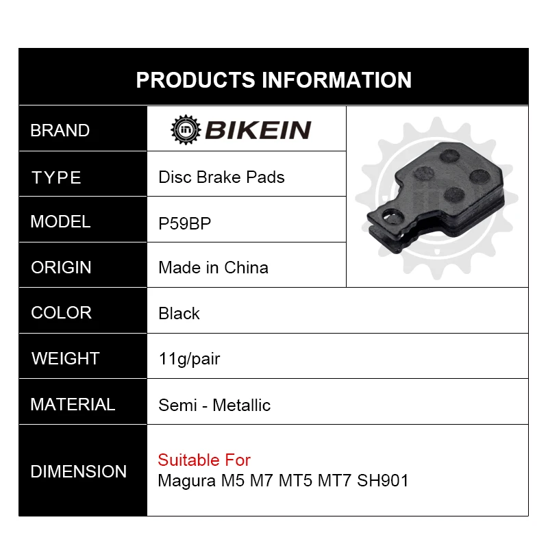 BIKEIN 1 пара MTB гидравлические дисковые Тормозные колодки для Magura SH901 M5 M7 MT5 MT7 горный