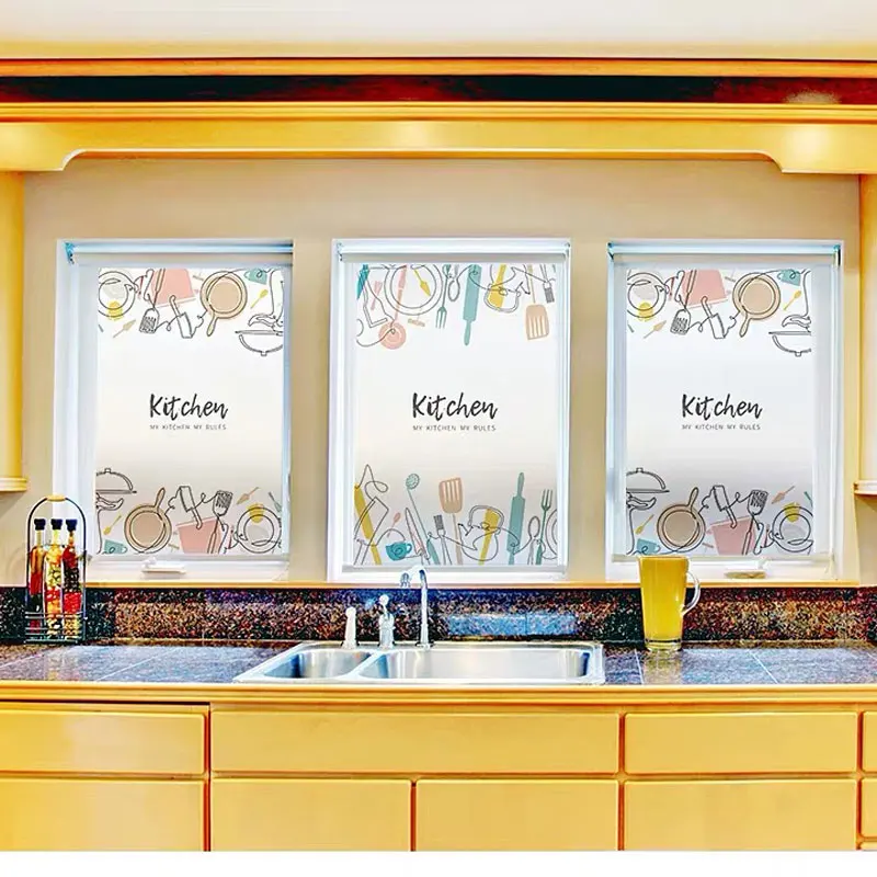 Кухня витражная матовая оконная наклейка стеклянная пленка домашняя фольга дверь самоклеящаяся декоративная пленка ресторан отель размер на заказ