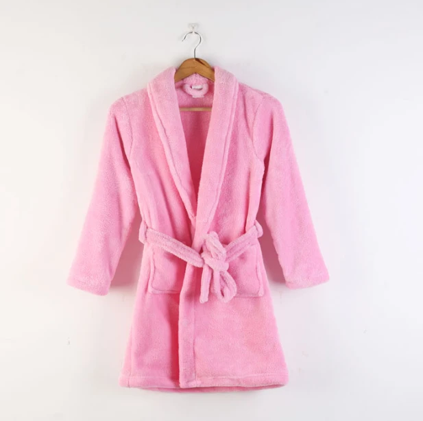 Winter Coral Fleece Solid/Monkey Kids/Children Bathrobe/Dressing Gown