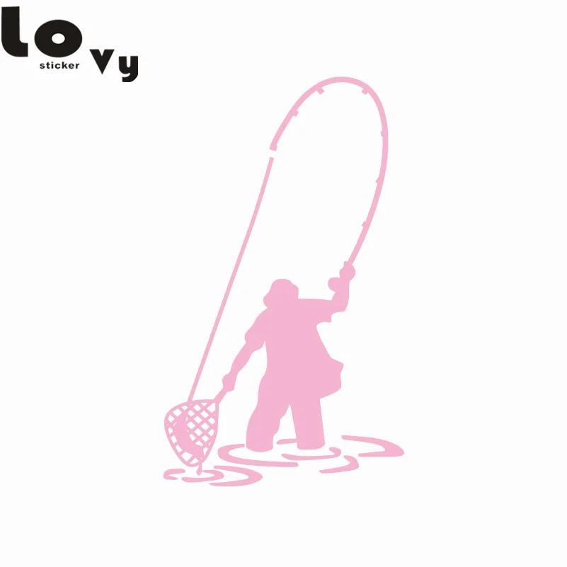 Fly Fishing Fisherman Trout Fish Funny Vinyl Wall Sticker/ Decal Home Decor