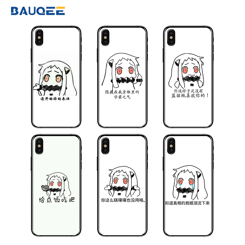 2018 новые случаи телефон для iPhone X 10 чехол Cute выражение DIY напечатаны Жесткий PC + ТПУ