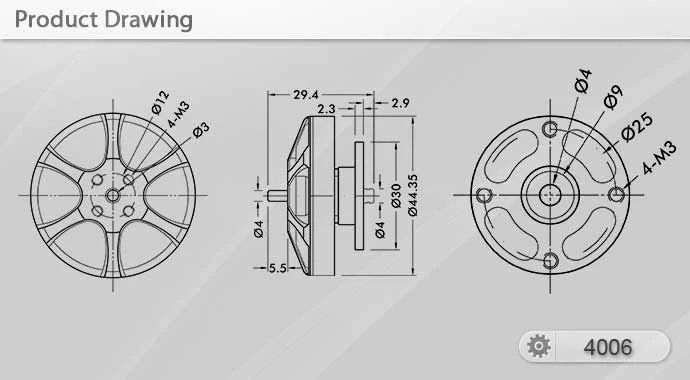 T-motor Tiger Motor Профессиональный антигравитационный двигатель 4006 кВ-2 шт./Набор для беспилотных летательных аппаратов RC дронов