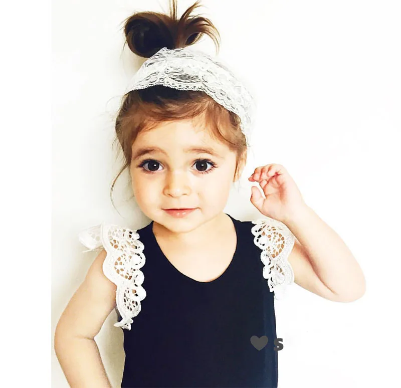 Одежда для маленьких девочек хлопковая футболка с короткими рукавами и кружевом для малышей Топы для маленьких девочек, кружевная блузка с короткими рукавами От 0 до 4 лет