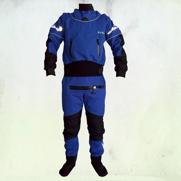 2016 dry suit back zipper,latex neck and wrist gasket dry suit for