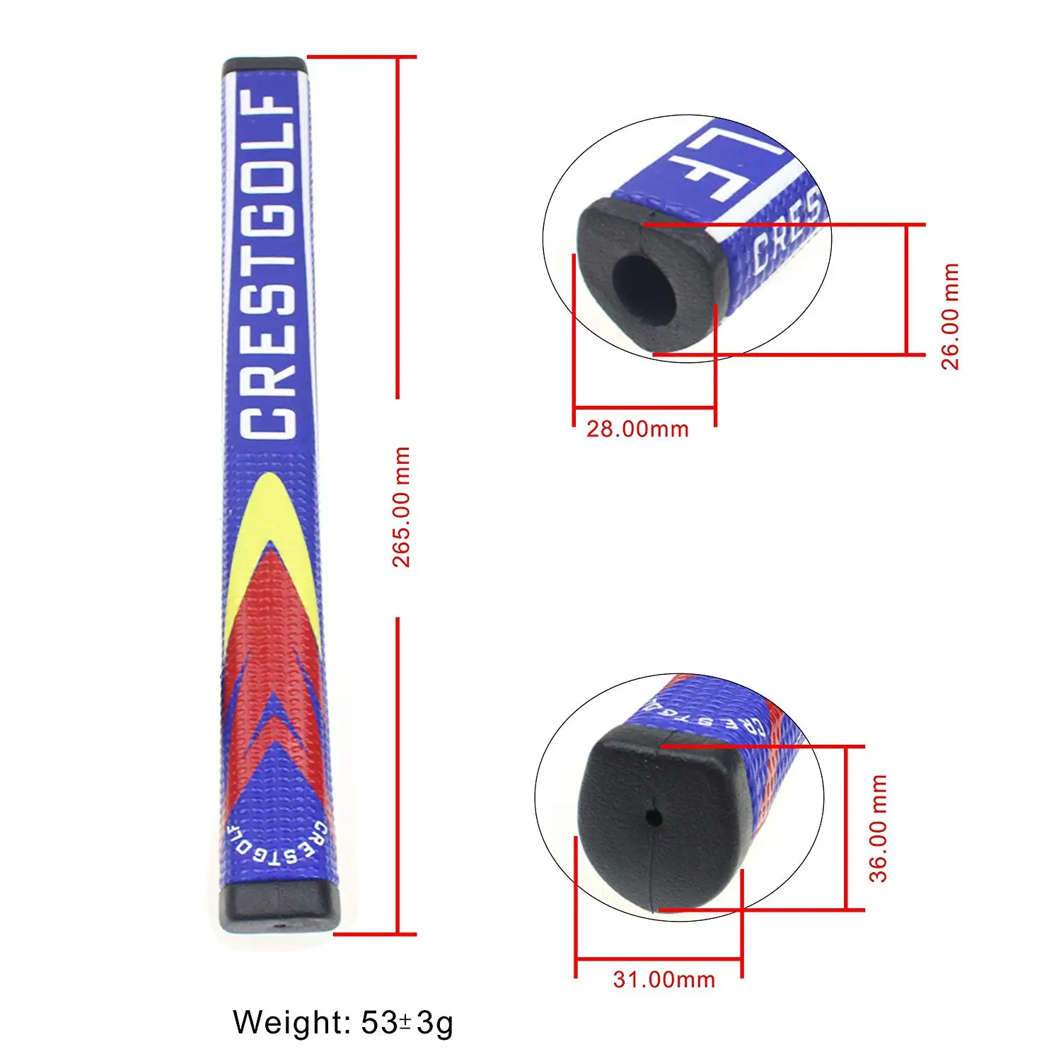 Cil golf Putter Grips среднего размера противоскользящая Легкая ручка для гольфа, более амортизация, сильный толчок(красный) ручка для гольфа s