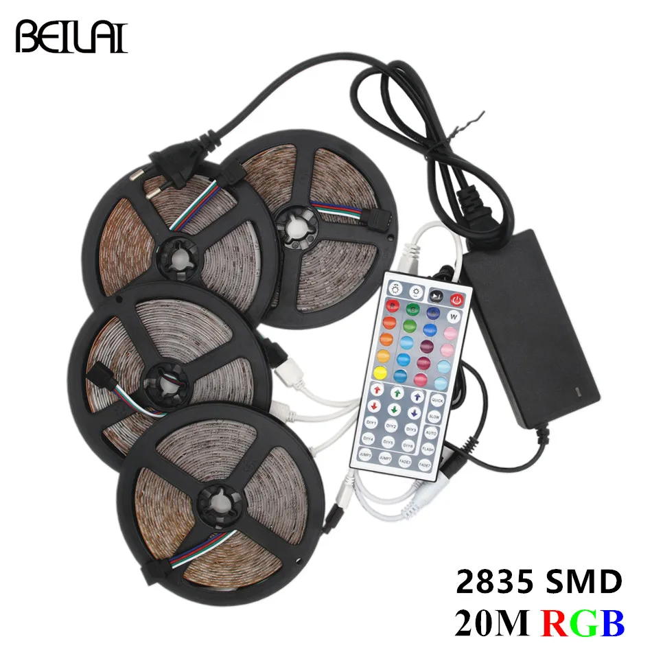 Beiyun 2835 RGB Светодиодные ленты Водонепроницаемый DC 12 В 300 светодиоды Тира