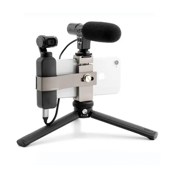 

Osmo Pocket Phone Holder Handheld Aluminum Alloy Mount Compatible with DJI Osmo Pocket Accessories, 1/4 Thread Support More
