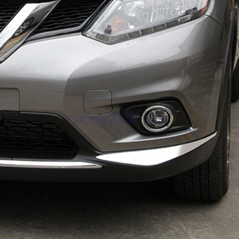 Для Nissan X trail Trail T32 Rogue 2014 2015 2016 передний бампер защита углов обшивка искусственная
