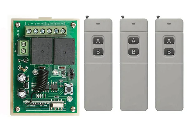 3000 м Long Range Дистанционное Управление Переключатель DC12V 2ch 10A реле передатчик и приемник свет/лампа/окно/ garage Дверные рамы ставни