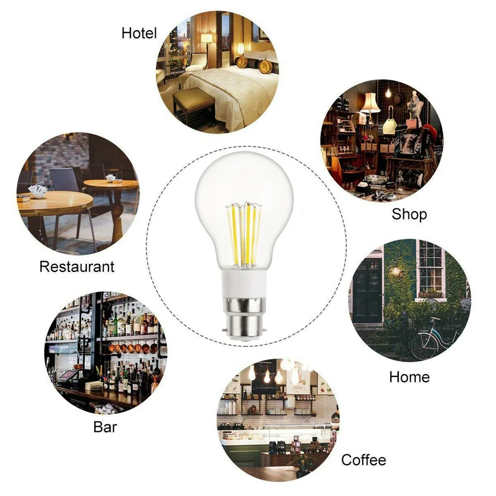 High Quality Vintage LED Edison Bulb Retro A55 E27 3W 4W 6W Home Decoration Light B22 Bayonet Lamp AC 85-265V DC 12V