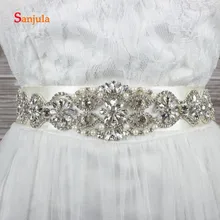 Ручной работы, со стразами свадебное платье класса люкс Ремни Жемчуг белый/слоновой кости пояс невесты Свадебные аксессуары украшения B01