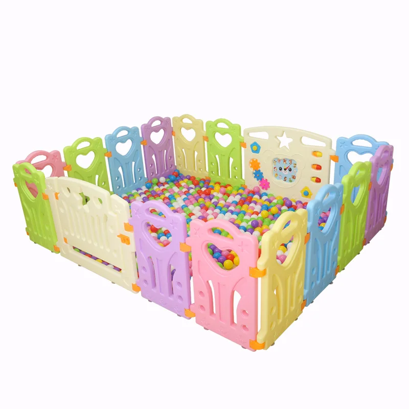 Foldable Plastic Baby Playpen Toddler Game Fence Indoor Home Child Activity Safety Play Yard