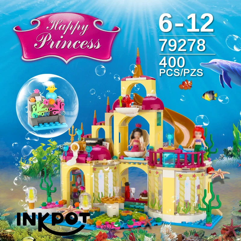 

Cartoon Princess Castle Model Building Bricks Blocks Compatible with Legoed Friends Doll Figures Children Toys