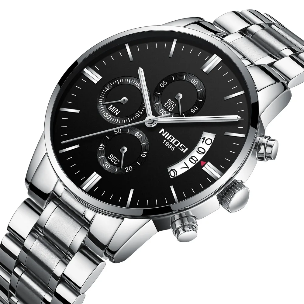 

2018 NIBOSI Men Watches Luxury Famous Top Brand Men's Fashion Casual Watch Quartz Wristwatches