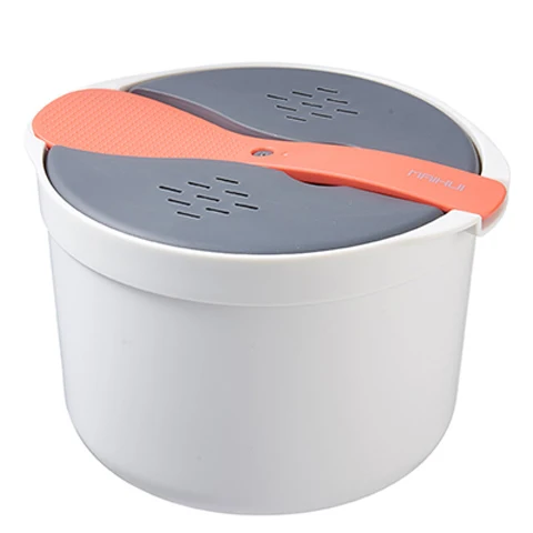 2Л микроволновая печь для приготовления на пару двухслойная коробка для приготовления горячего супа портативный контейнер для еды для пикника коробка 18,5*18,5*13 см