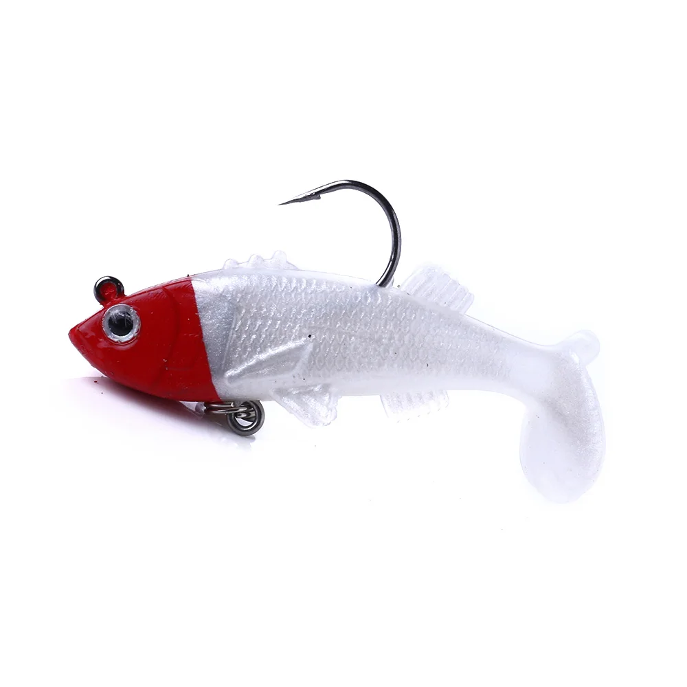 

5pcs Soft Lure 8g Wobblers Artificial Bait Silicone Fishing Lures Sea Bass Carp Fishing Lead Fish Jig