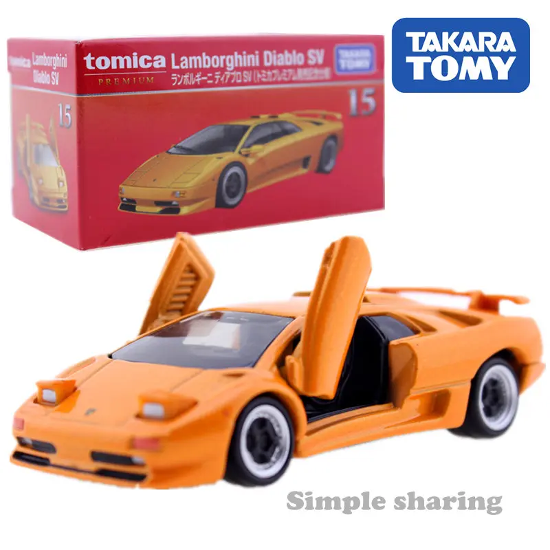 Takara TOMY TOMICA Премиум № 15 Lamborghini Diablo SV автомобиль игрушка 1/62 Миниатюрная модель, полученная литьём под давлением Комплект с забавным магическим детские игрушки