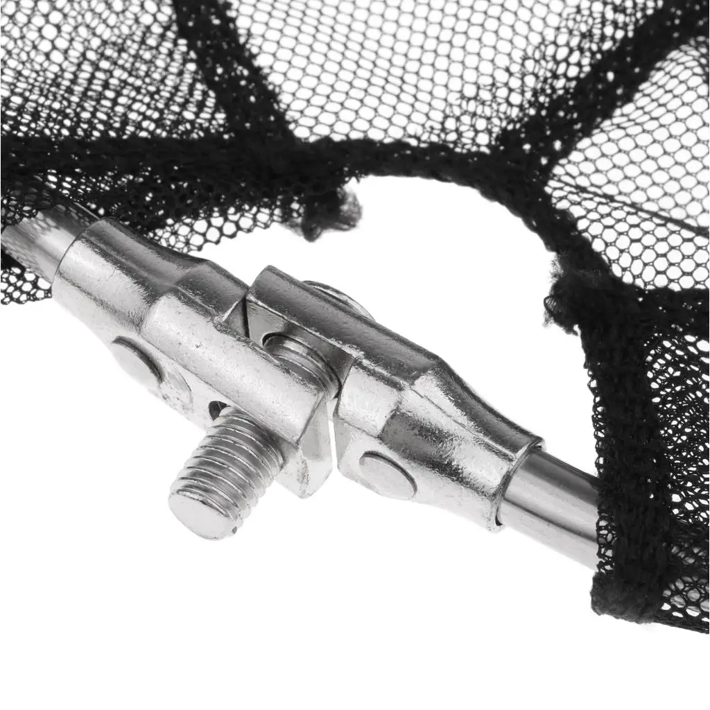 Stainless Steel Triangle Frame Fishing Brail Landing Net Head Large Dense Foldable